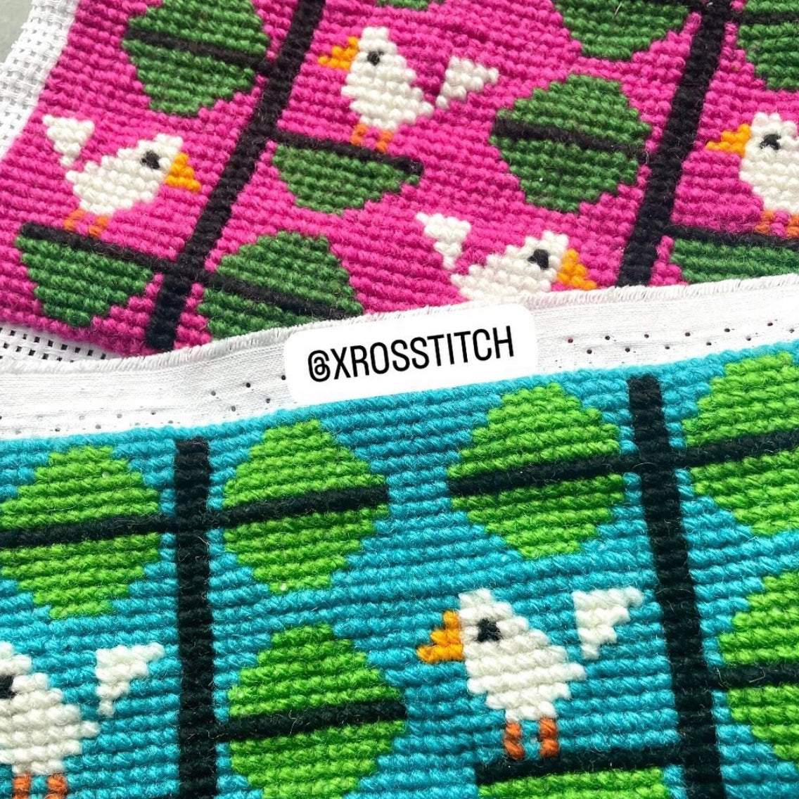 Broderikit flörtiga finkar