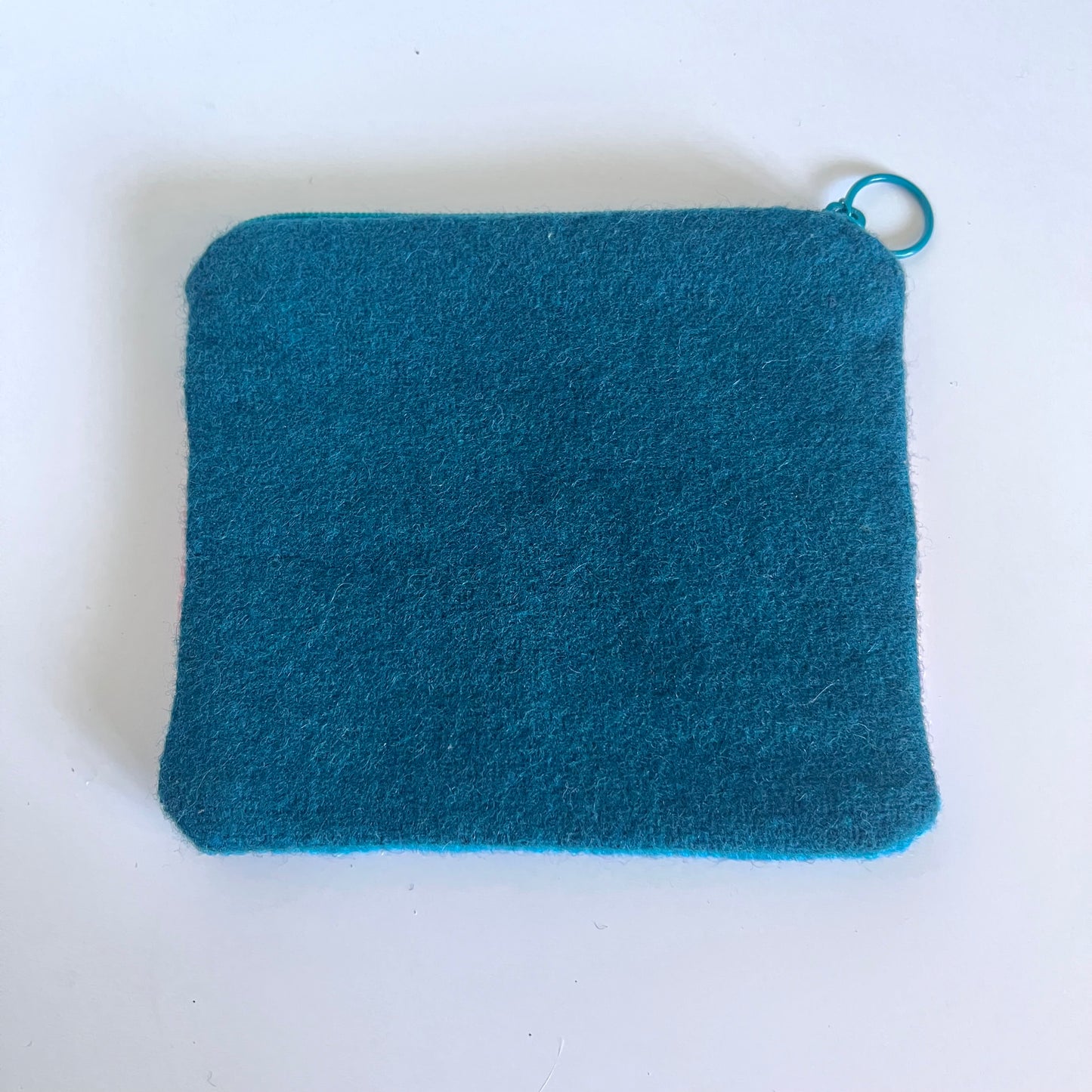 Handgjord unik börs, brun rosa/lila ovaler