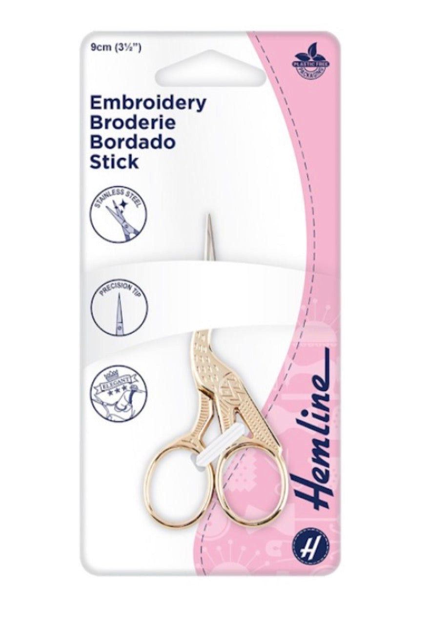 Hemline elegant broderisax stork, 1st