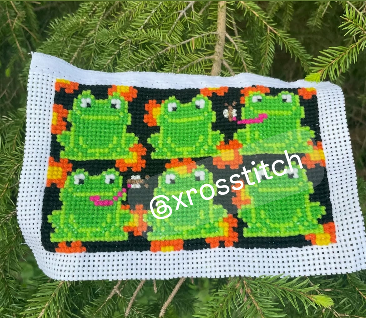 Mönster - Grodor i retrostil