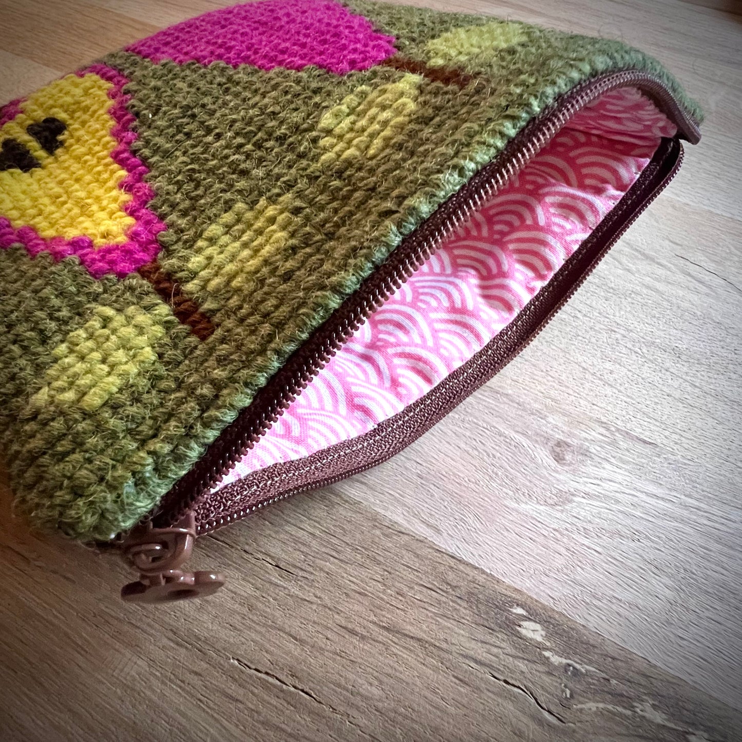 Handgjord unik börs, piron päron i retrostil