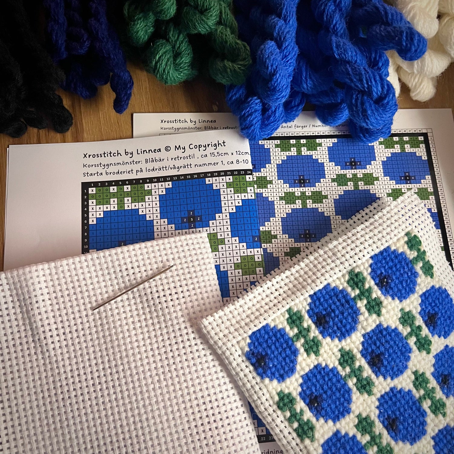 Broderikit, frukter & bär