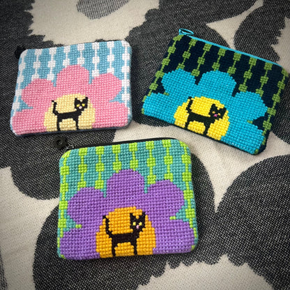 Broderikit med ullgarn ” retrokatten ”