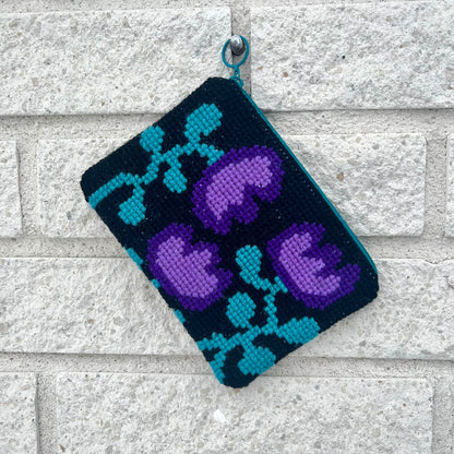 Broderikit med ullgarn ”snirkliga tulpaner” 12x17,5cm