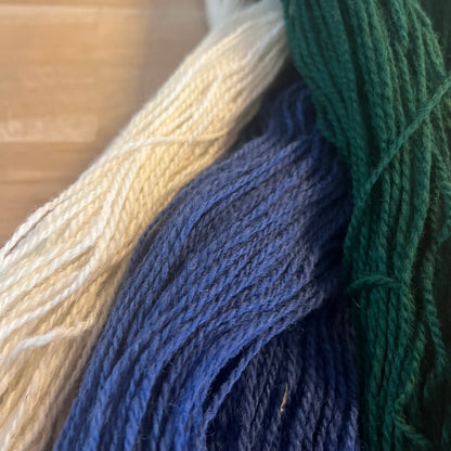 Broderikit med ullgarn ”blåbär i retrostil”