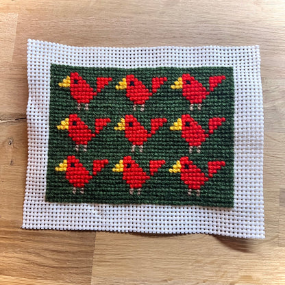 Broderikit med ullgarn ”fina finkar”