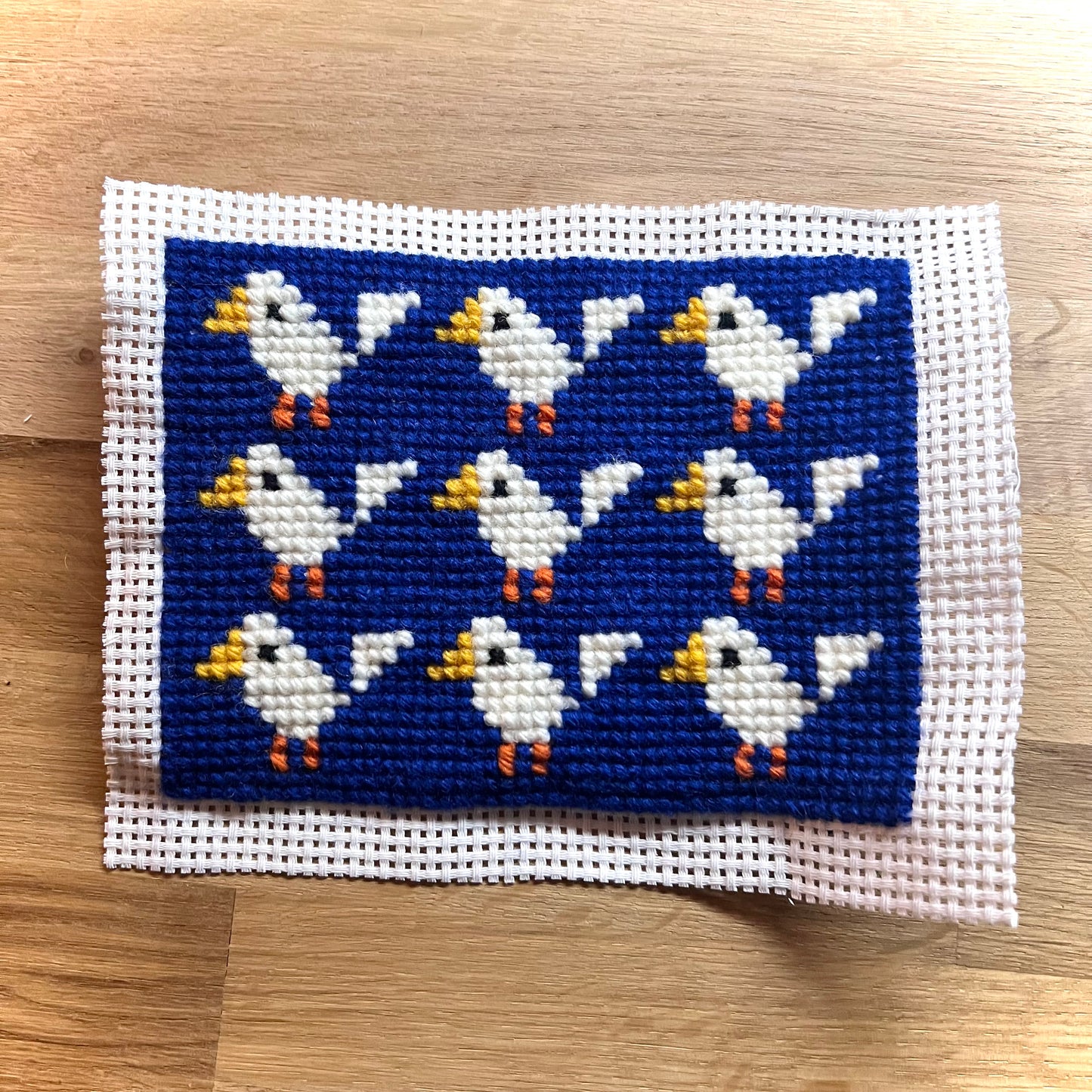 Broderikit med ullgarn ”möte i skärgården”