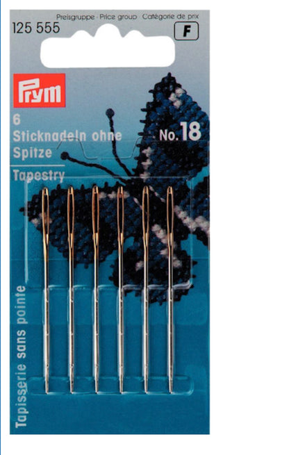 Prym broderinålar, utan spets, no 18, 6-pack