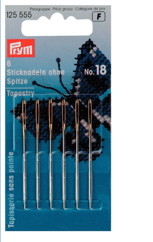 Prym broderinålar, utan spets, no 18, 6-pack