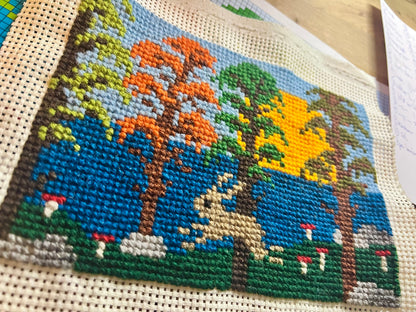 Broderikit ”havet, där skogens stigar möts” 15x21cm