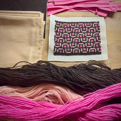Broderi & sykit, liten börs ”tunnelsyn, fjärran” 10,5x13cm