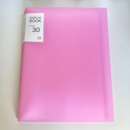 A4 displaybok med plastfickor bra förvaring för a4 papper och fotografier eller mönster med mera finns i flera färger 