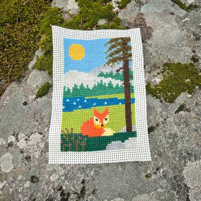 Mobil och glasögonfodral kit ”Vildmarken, där älven glittrar” ca 12x20cm