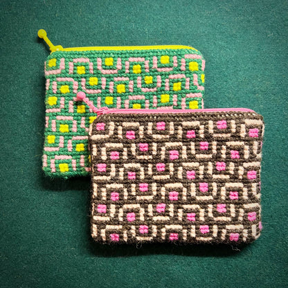 Broderi & sykit, liten börs ”tunnelsyn, fjärran” 10,5x13cm