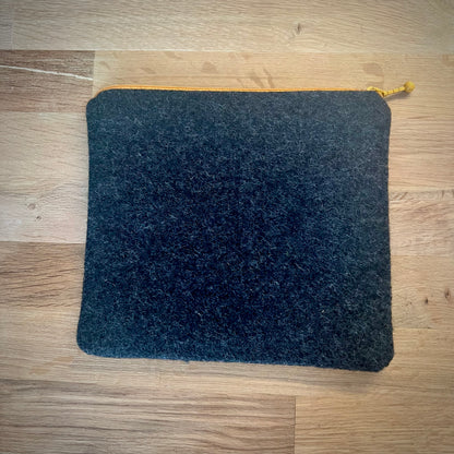 Handgjord unik börs ”tankar är inte fakta” 17,5x19,5cm