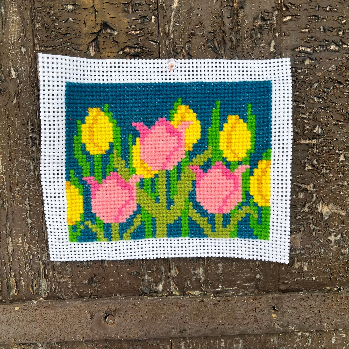 Broderikit med ullgarn ”längtan till våren” 13x17cm