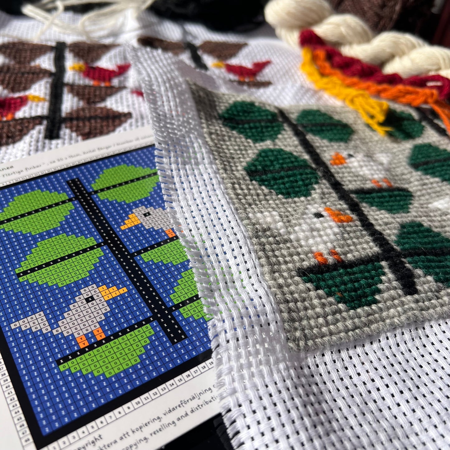 Broderikit flörtiga finkar