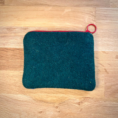 Handgjord unik börs, ”i lingonskogen” 13x11cm