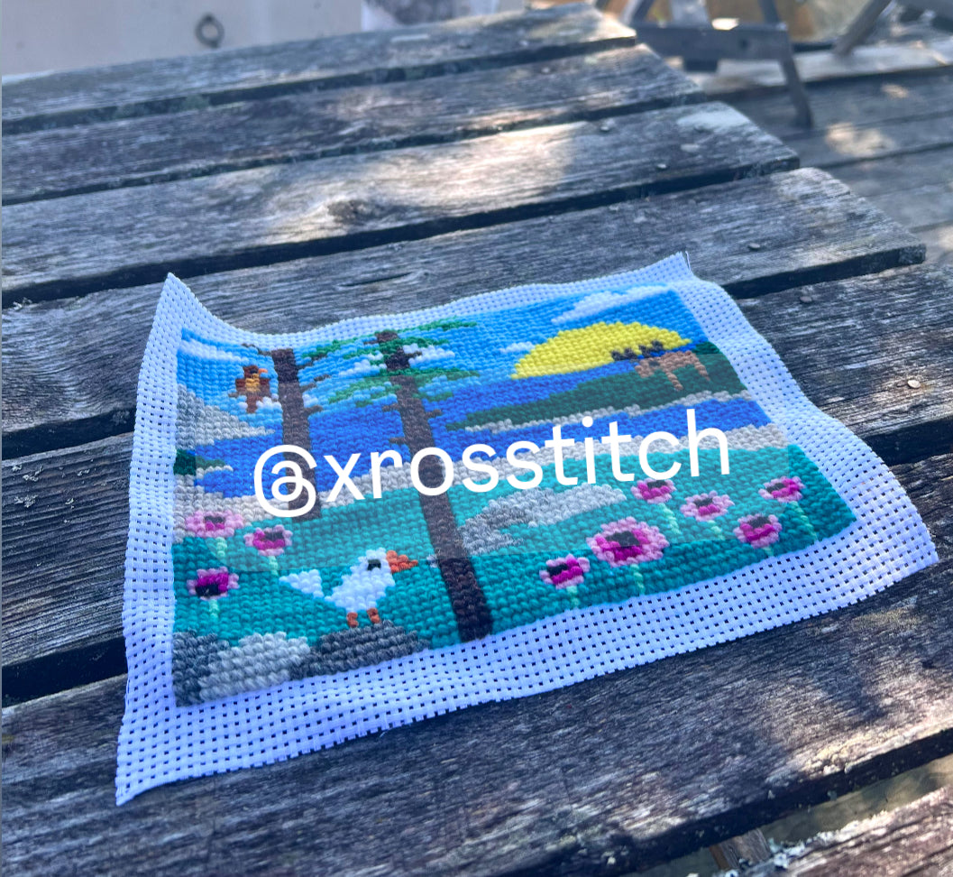 Egendesignat Korsstygnsmönster broderi unikt 