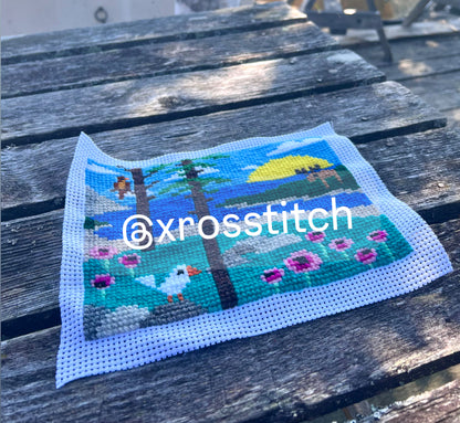 Egendesignat Korsstygnsmönster broderi unikt 
