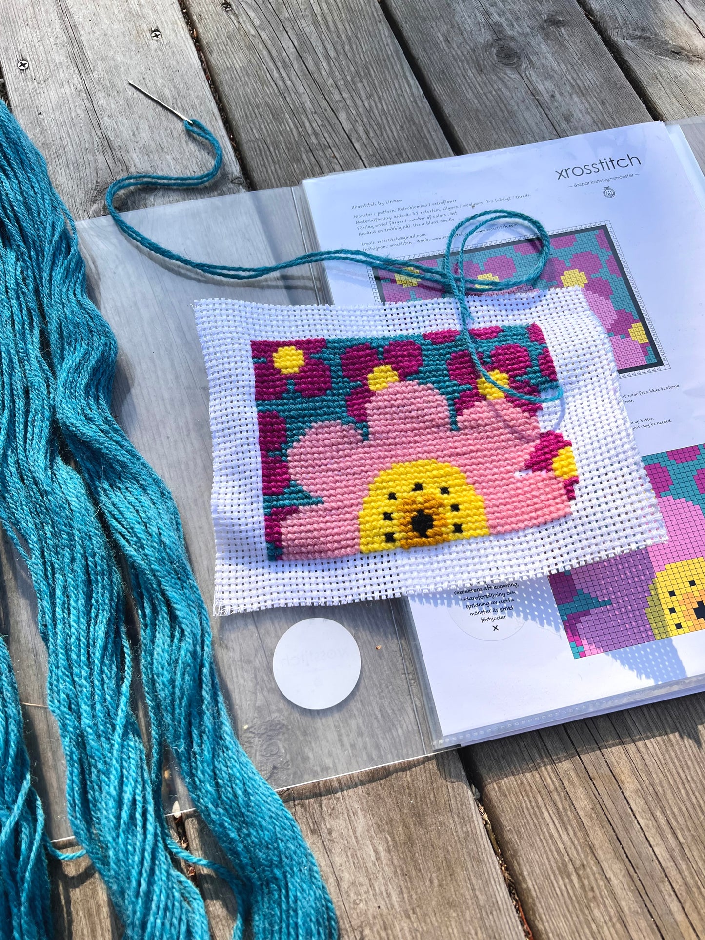 Broderikit ”retroblomma”