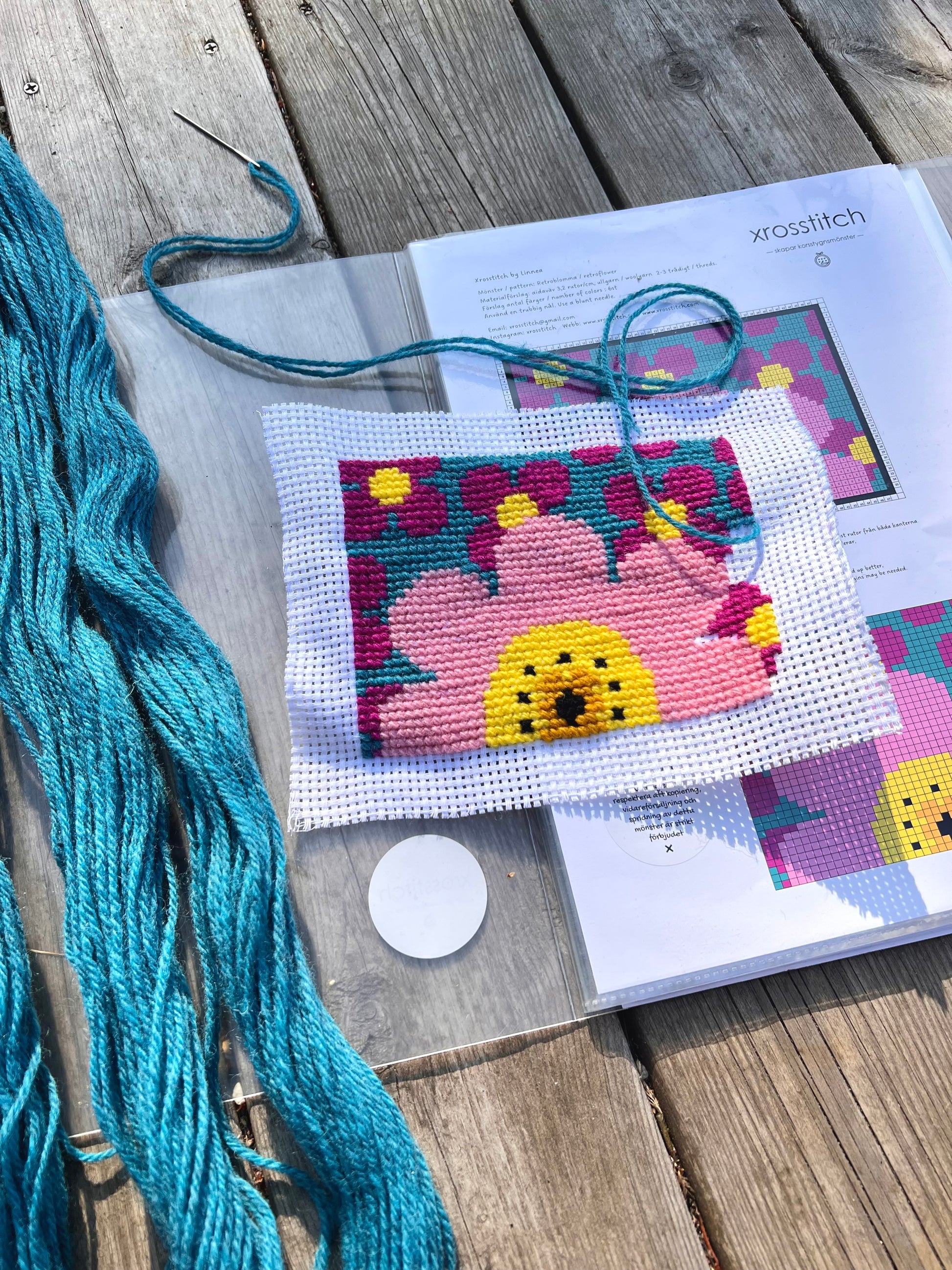 Broderikit ”retroblomma”