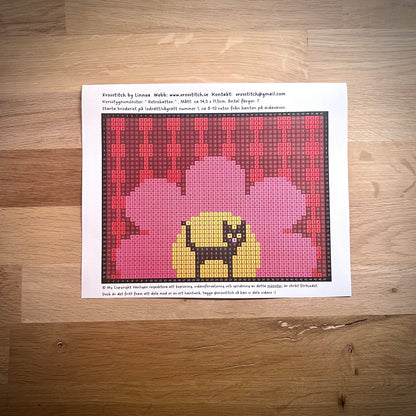 Mönster - ”retrokatten” 11,5x14,5 cm