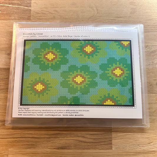 Broderikit med ullgarn ”sommarblom”