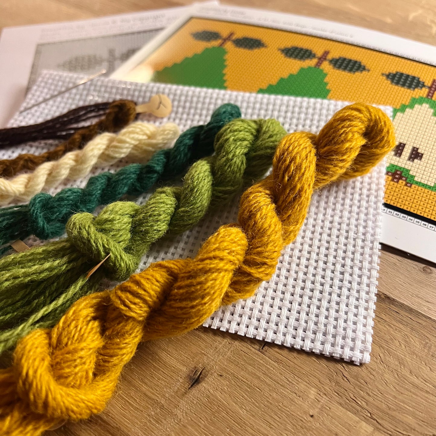 Broderikit med ullgarn ” piron päron ”