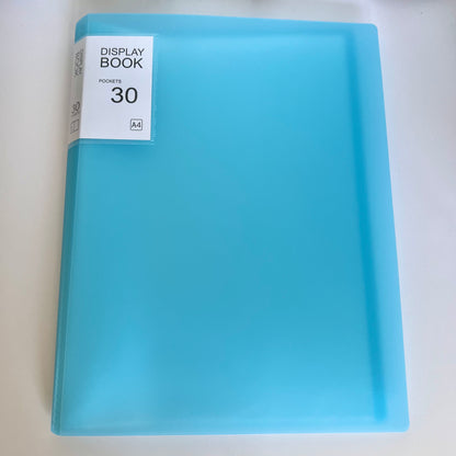 A4 displaybok med plastfickor bra förvaring för a4 papper och fotografier eller mönster med mera finns i flera färger 