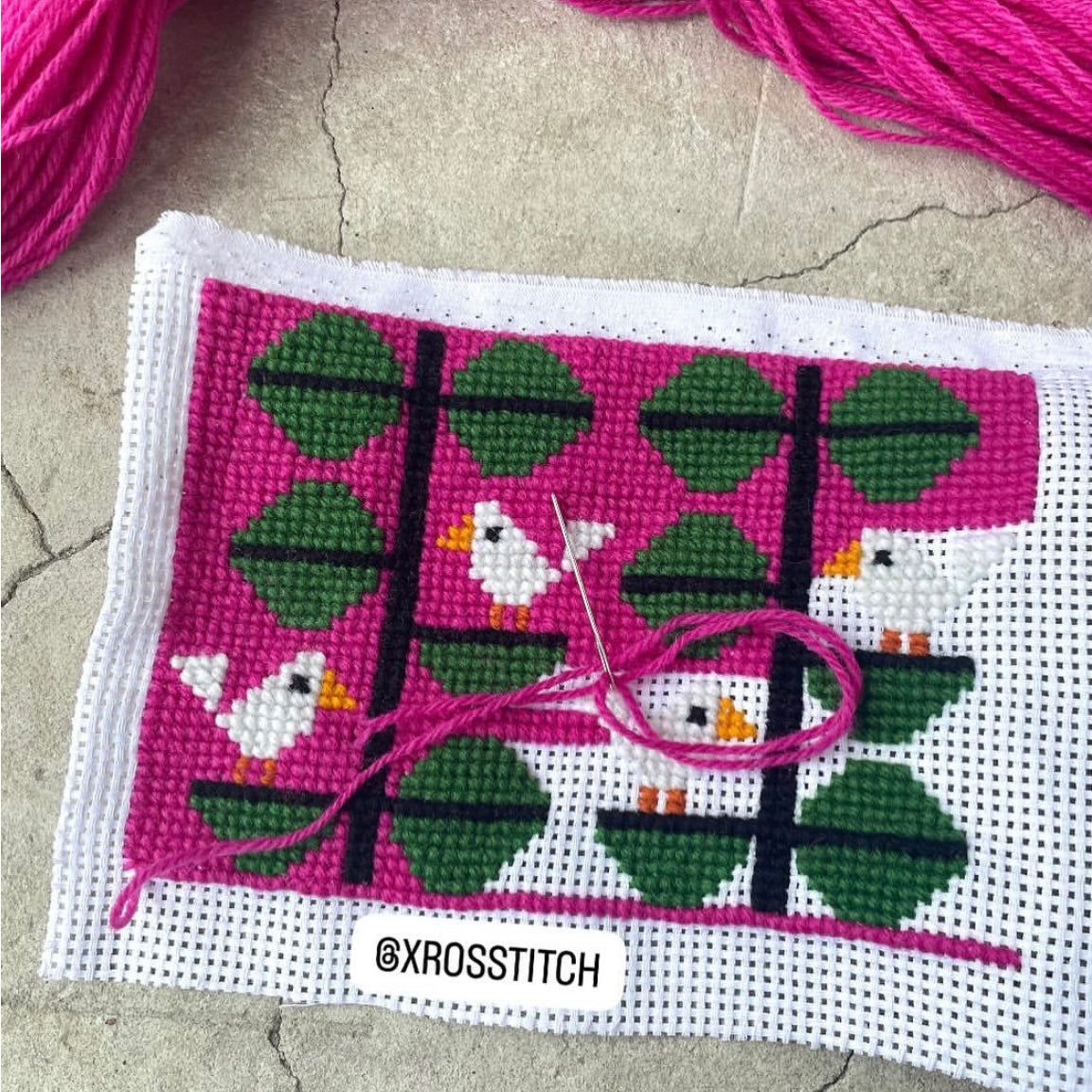 Broderikit flörtiga finkar