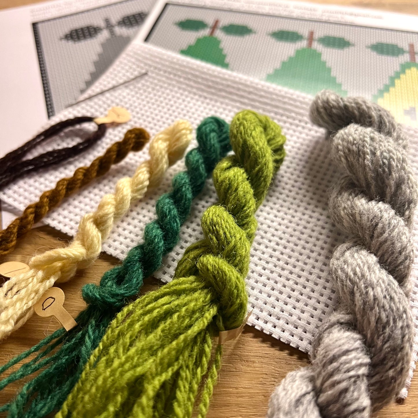 Broderikit med ullgarn ” piron päron ”