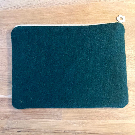 Handgjord unik börs ”snödroppar” 16x21cm