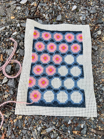 Mobil och glasögonfodral kit ”höstglöd” färg: blåbär/mashmellow 13,5x20cm