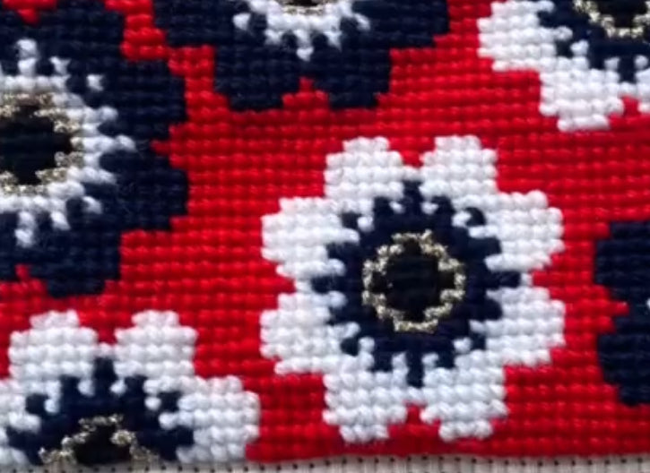 Broderikit med ullgarn ”sommarblom”