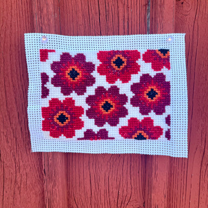 Broderikit med ullgarn ”sommarblom”