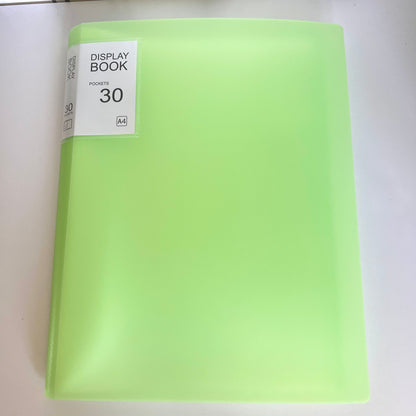 A4 displaybok med plastfickor bra förvaring för a4 papper och fotografier eller mönster med mera finns i flera färger 