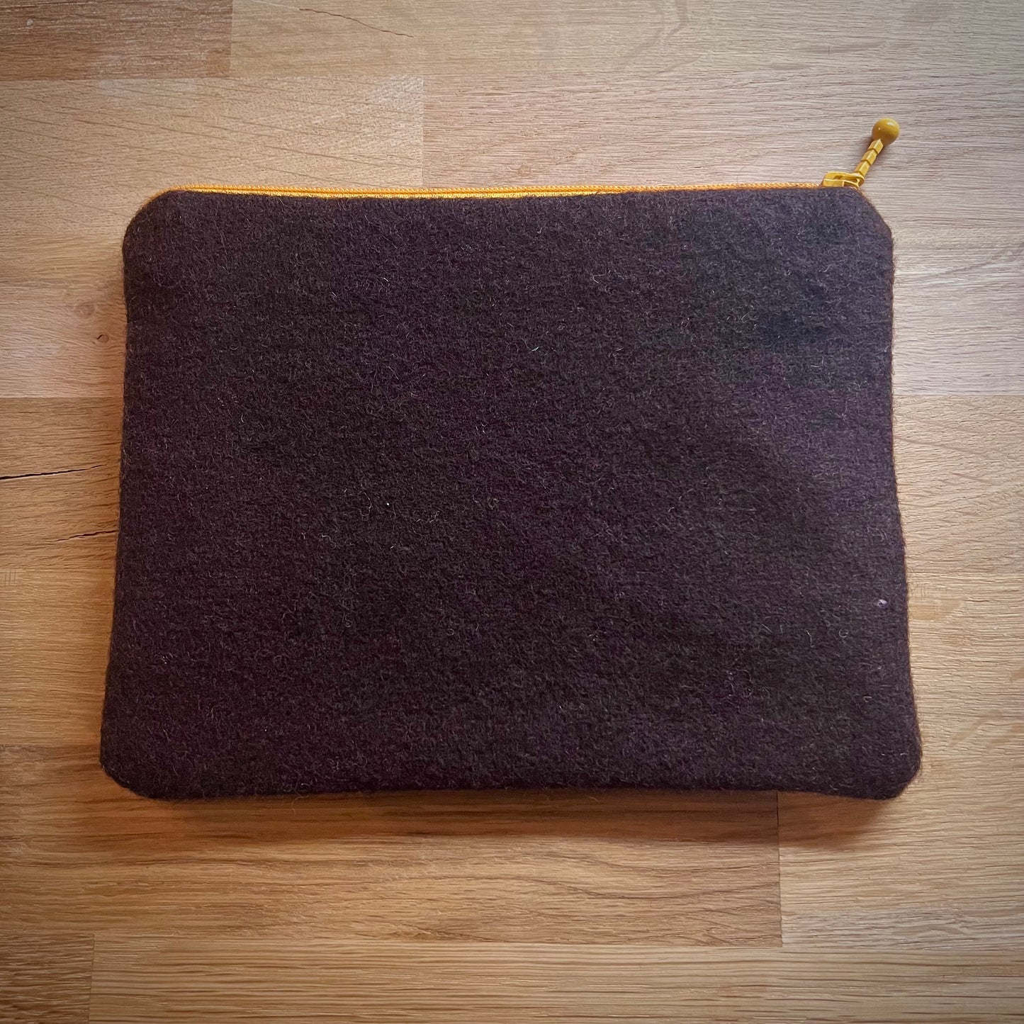 Handgjord unik börs, flörtiga finkar beige/grå/grön 19x15cm