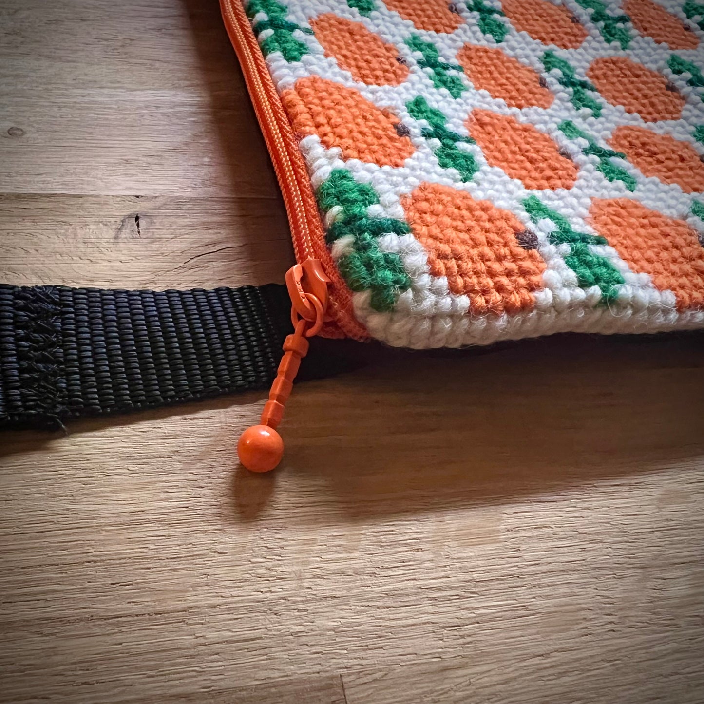 Handgjord unik axelremsväska, retro apelsiner