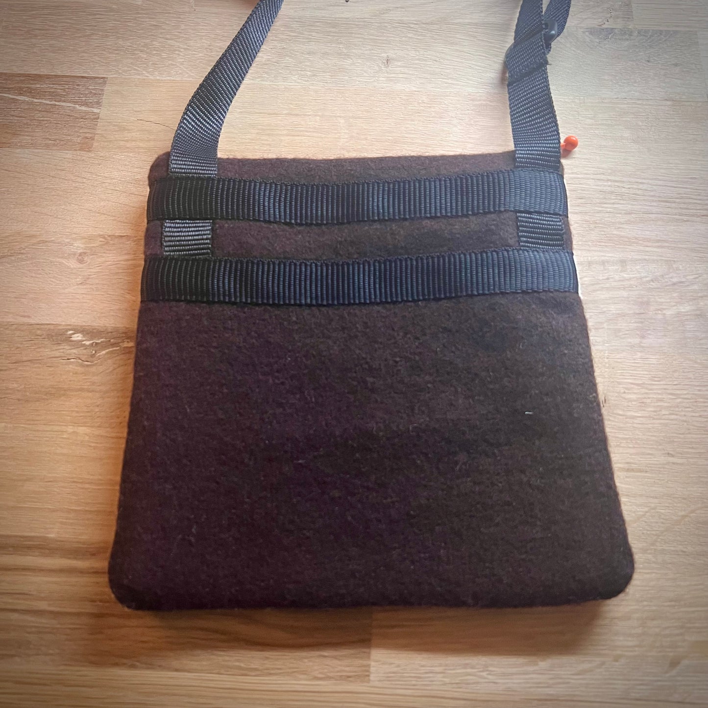 Handgjord unik axelremsväska, retro apelsiner