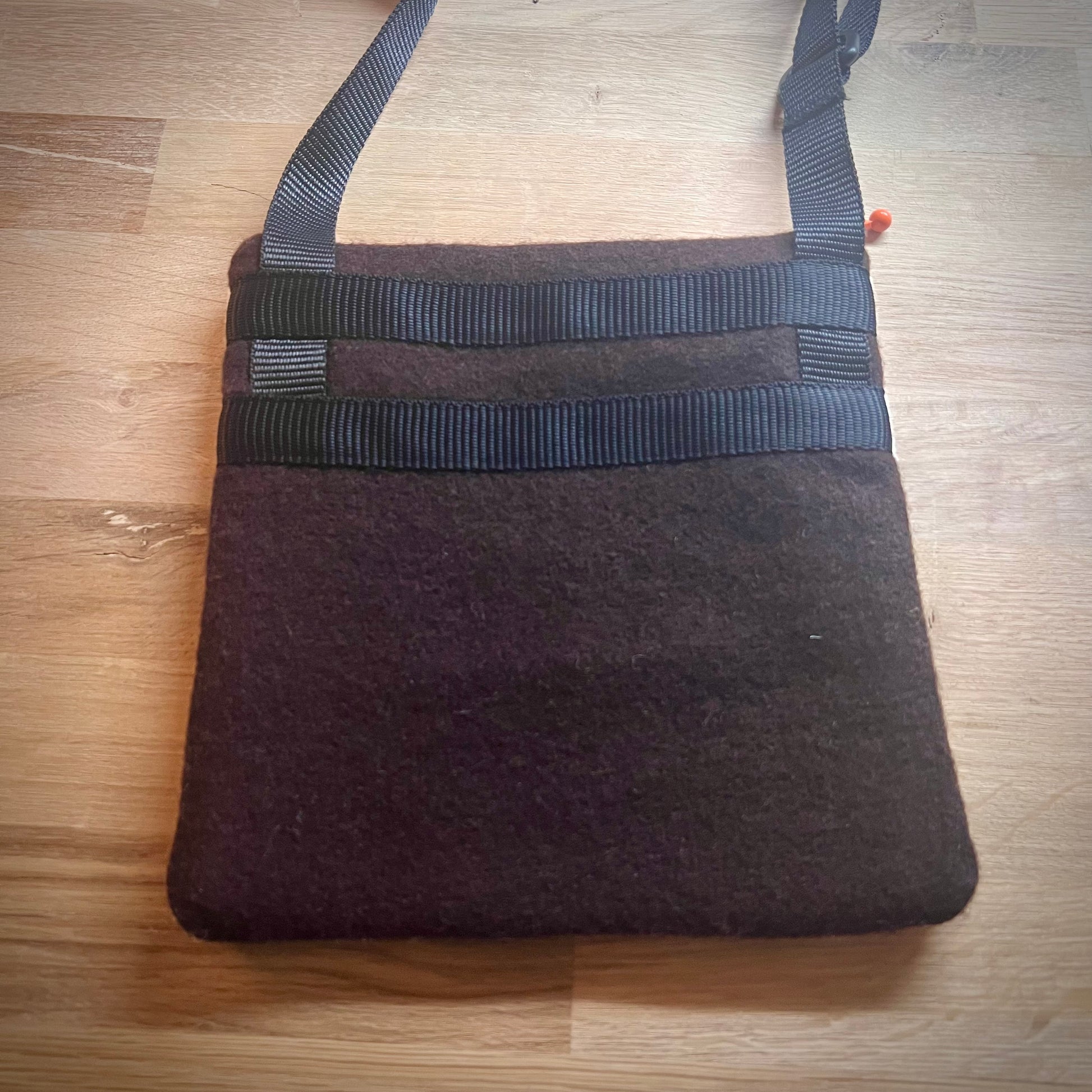 Handgjord unik axelremsväska, retro apelsiner