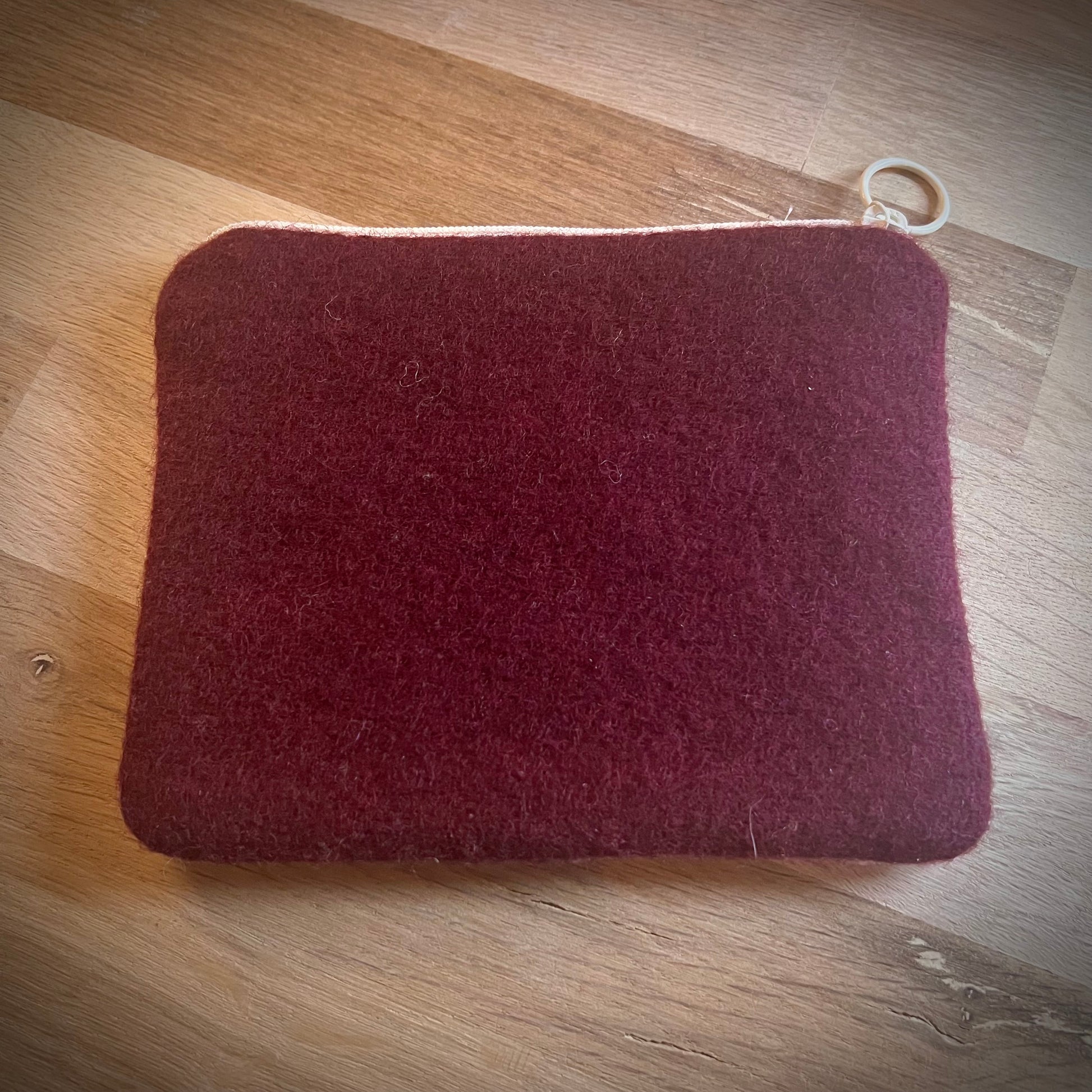 Handgjord unik börs, älgar ljuslila