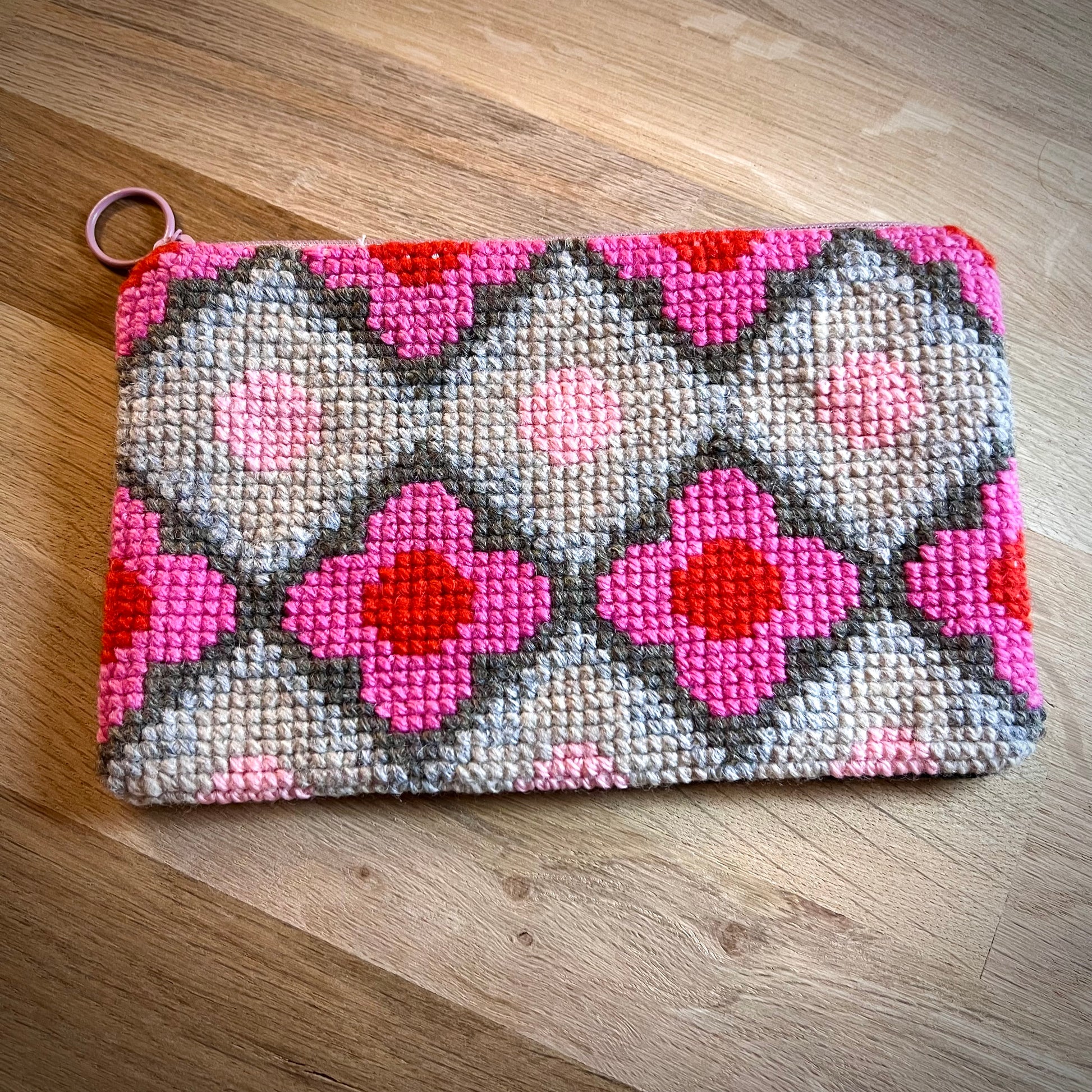 Handgjord unik börs, retromönstrad