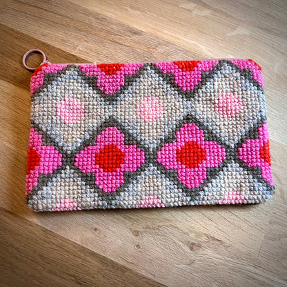 Handgjord unik börs, retromönstrad