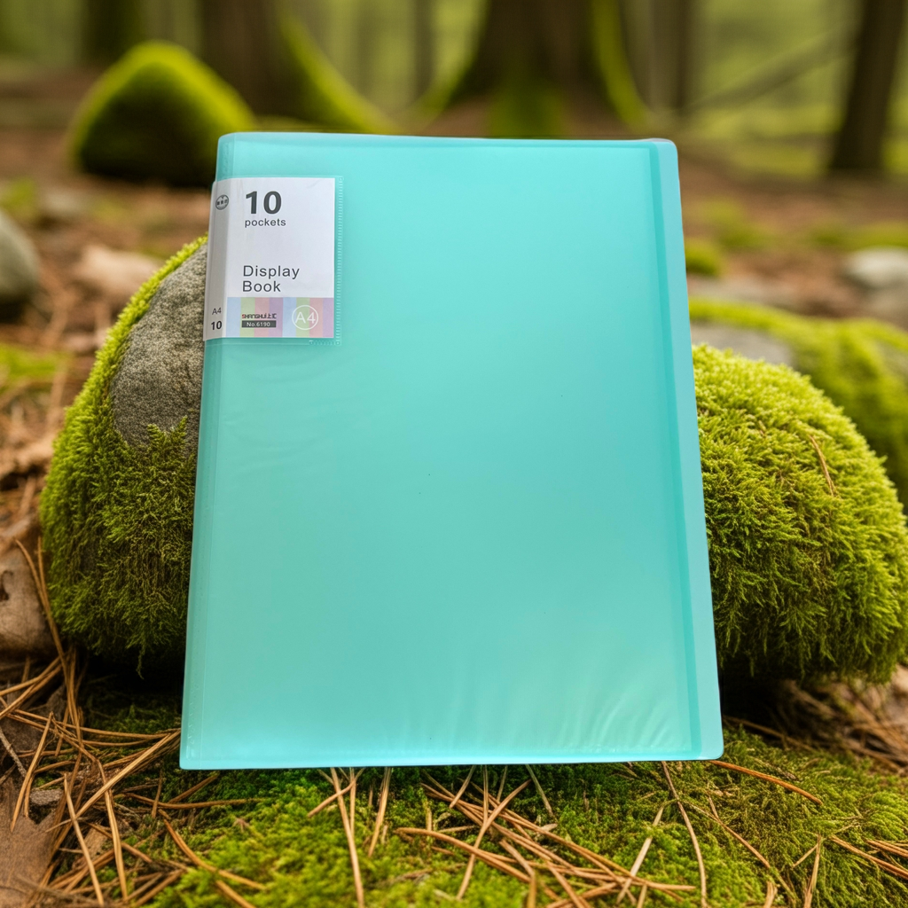 A4 displaybok med plastfickor bra förvaring för a4 papper och fotografier eller mönster med mera finns i flera färger 