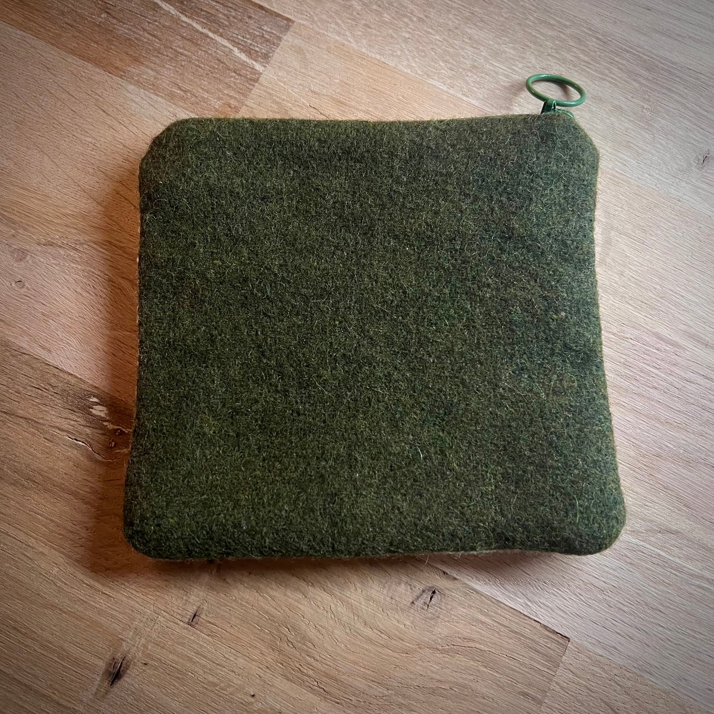 nysydd broderad börs med äpple i retrostil